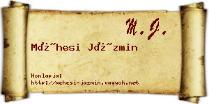 Méhesi Jázmin névjegykártya